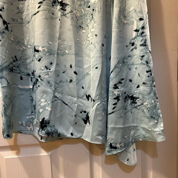 Alfani Light Blue Asymmetrical Abstract Skirt Size 12 NWT - Picture 5 of 6